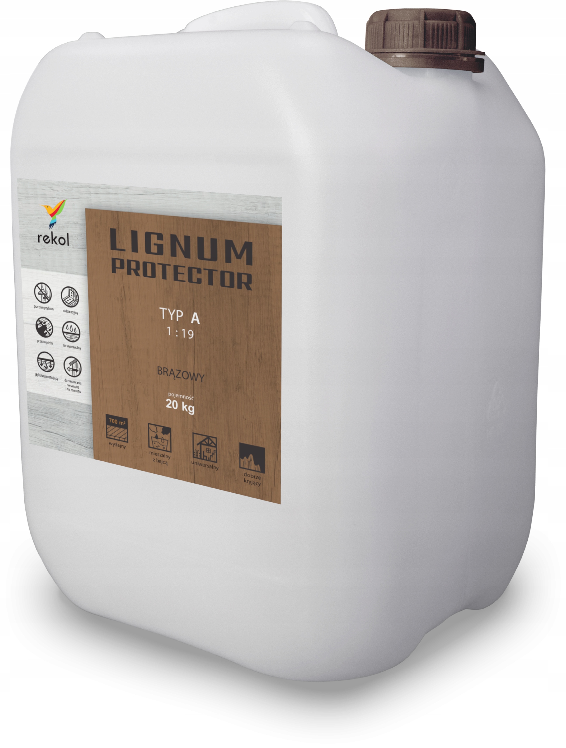Lignum Protector TYP A 20kg 1:19 Neumývateľná HNEDÁ Impregnácia dreva